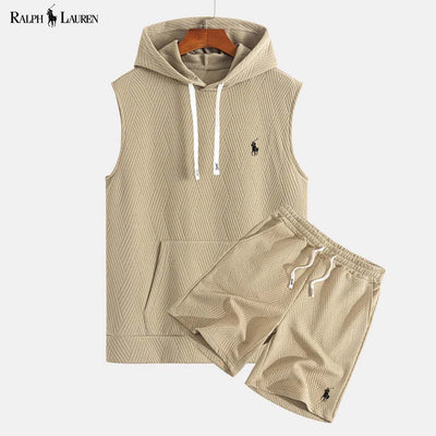 RL™ T-shirt à capuche rayé sans manches et short