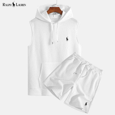 RL™ T-shirt à capuche rayé sans manches et short