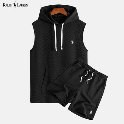 RL™ T-shirt à capuche rayé sans manches et short