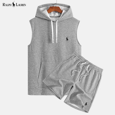 RL™ T-shirt à capuche rayé sans manches et short