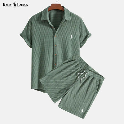 RL™ Chemise et short gaufrés à boutons