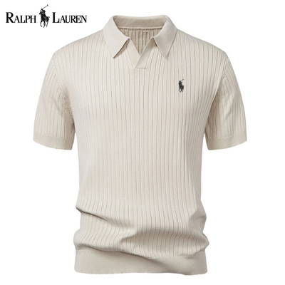 RL™ Polo en maille à rayures col en V