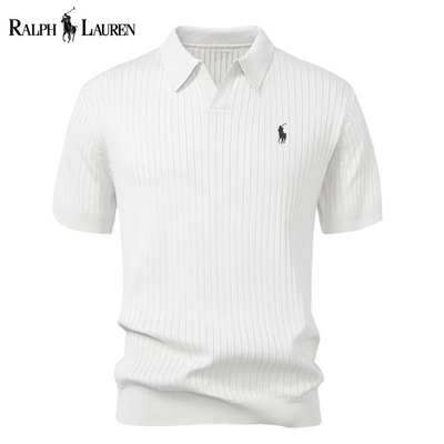 RL™ Polo en maille à rayures col en V