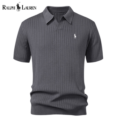 RL™ Polo en maille à rayures col en V