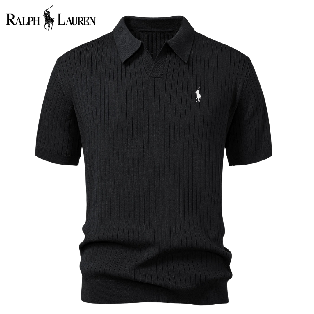 RL™ Polo en maille à rayures col en V