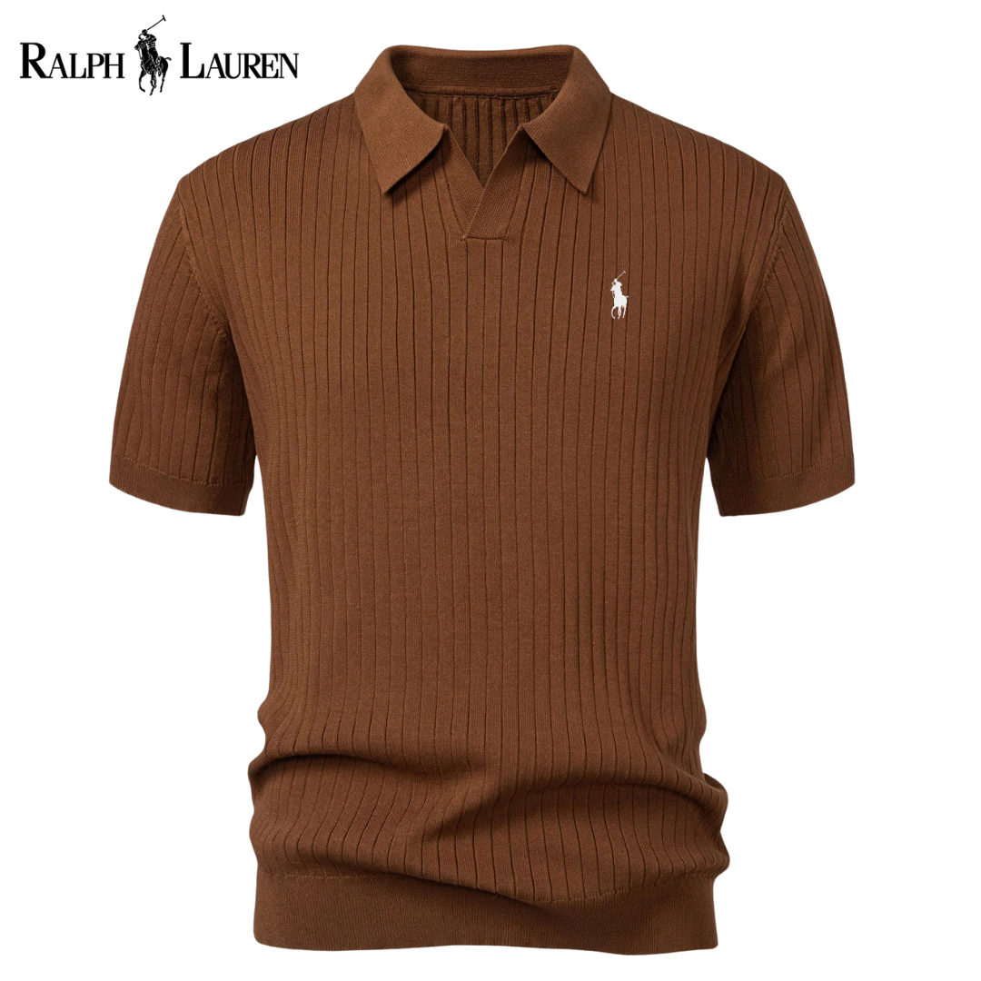 RL™ Polo en maille à rayures col en V
