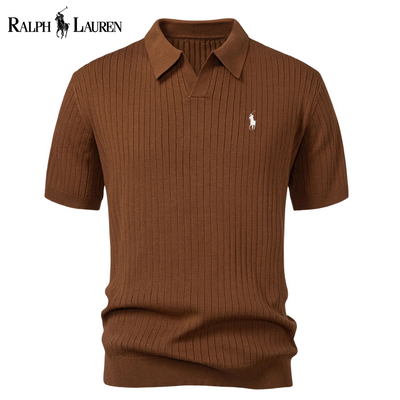 RL™ Polo en maille à rayures col en V