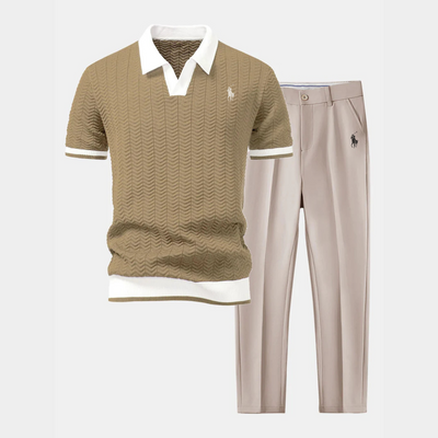 RL™ Ensemble polo col V et pantalon slim fuselé
