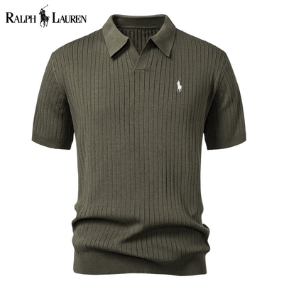 RL™ Polo en maille à rayures col en V