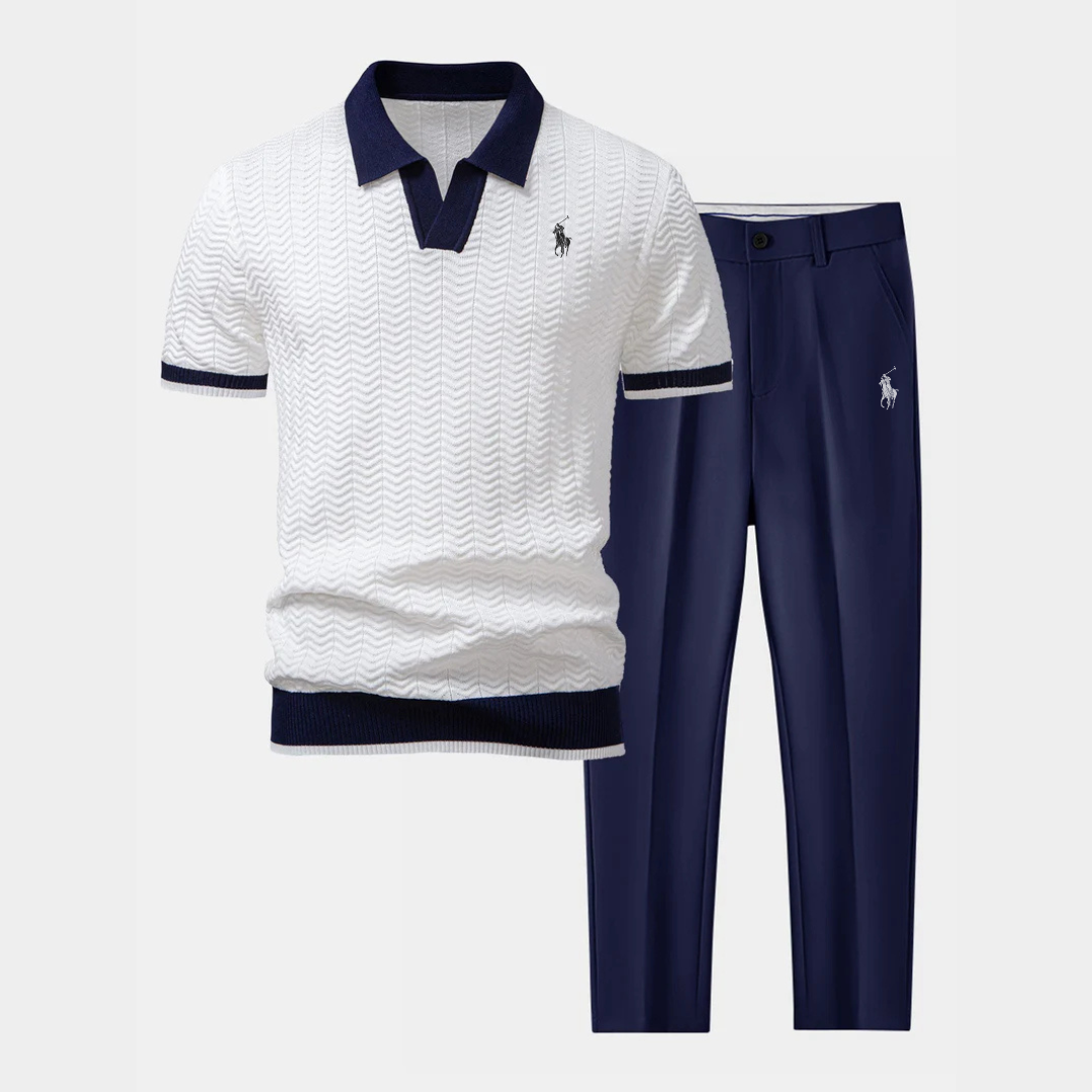 RL™ Ensemble polo col V et pantalon slim fuselé