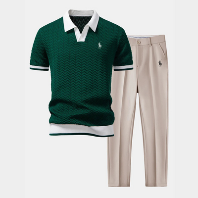 RL™ Ensemble polo col V et pantalon slim fuselé