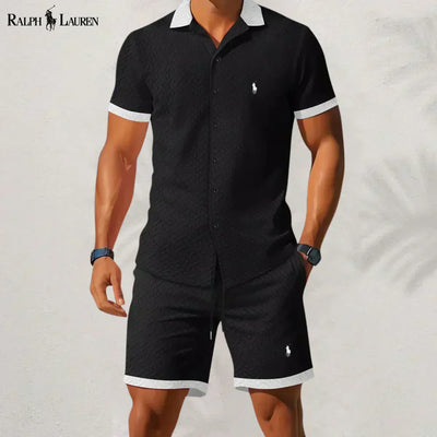RL™ Ensemble chemise et pantalon à col contrasté