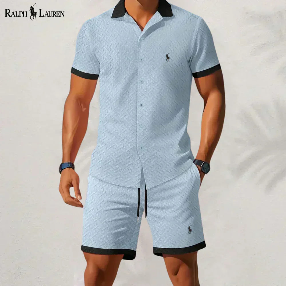 RL™ Ensemble chemise et pantalon à col contrasté