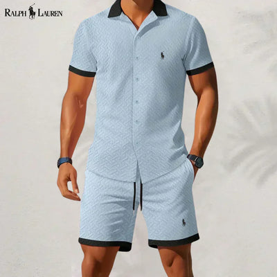 RL™ Ensemble chemise et pantalon à col contrasté