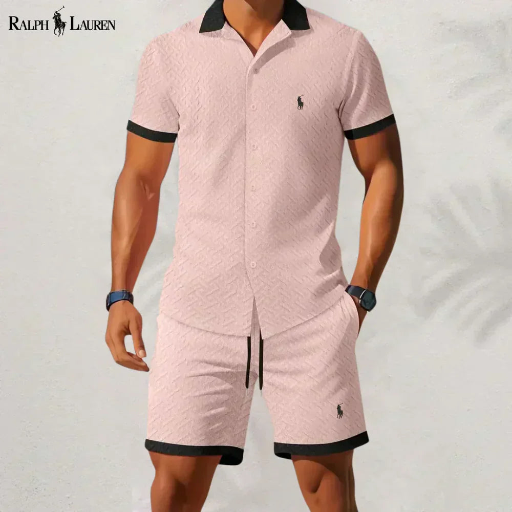 RL™ Ensemble chemise et pantalon à col contrasté