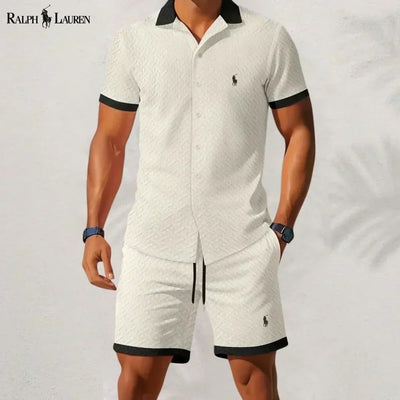 RL™ Ensemble chemise et pantalon à col contrasté