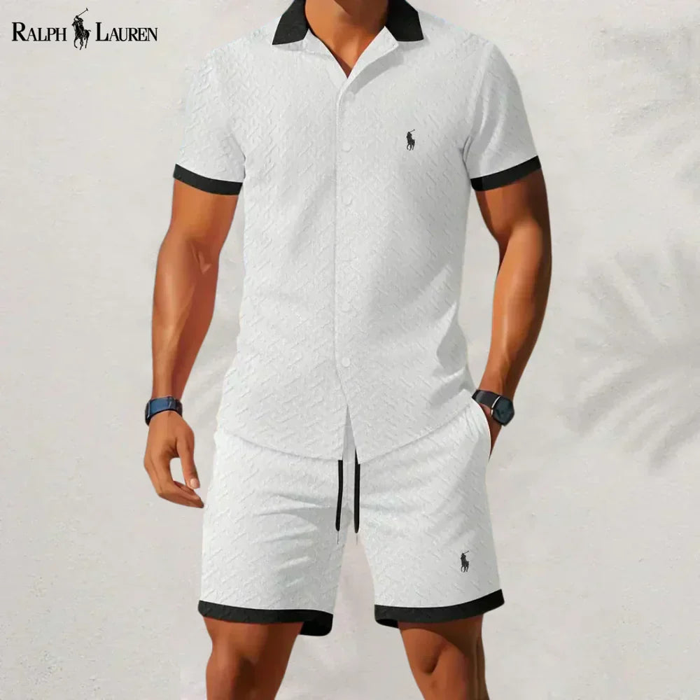 RL™ Ensemble chemise et pantalon à col contrasté