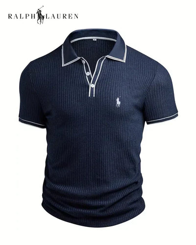 RL™ Polo à col contrasté et tissu texturé